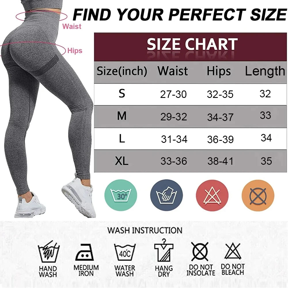 Butt Lifting Workout Leggings for Women, Scrunch Butt Gym Seamless Booty Tight