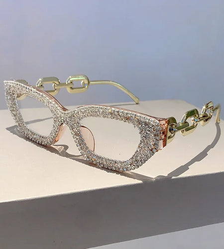 Luxury Diamond Rhinestone Vintage Brand Designer Sunglasses Shades UV400