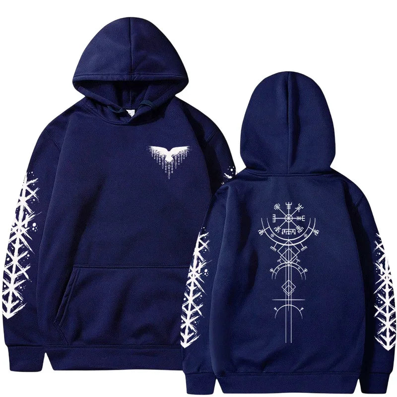 Men's Hoodie High Grade Ancient Viking Rune Pattern Sweatshirt Male