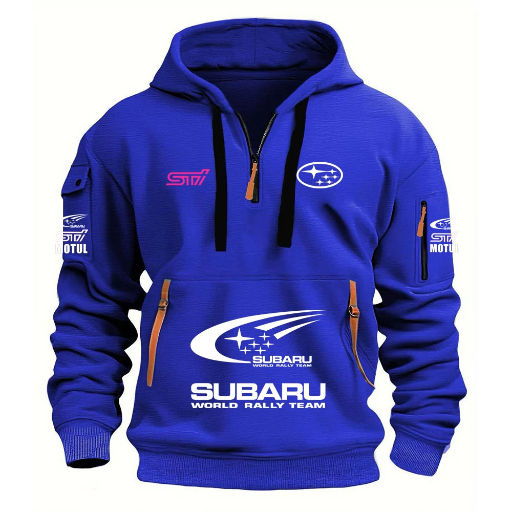 2026 New SUBARU Racing Men's Hooded Pocket Hooded Sports Fleece Hoodie