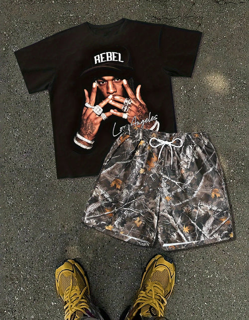 Load image into Gallery viewer, 2026 Summer New Men's Short  Set- Street Casual Fashion Soft Comfortable Breathable Lightweight 3D Pattern Print short set

