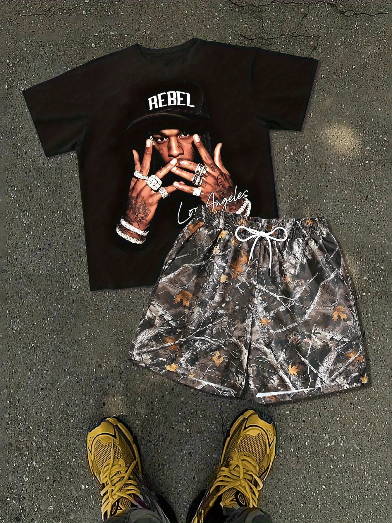 2026 Summer New Men's Short  Set- Street Casual Fashion Soft Comfortable Breathable Lightweight 3D Pattern Print short set
