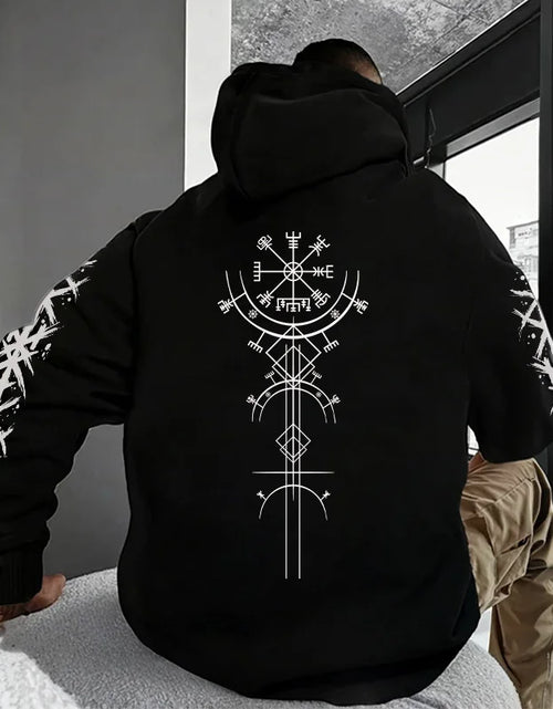 Load image into Gallery viewer, Men's Hoodie High Grade Ancient Viking Rune Pattern Sweatshirt Male
