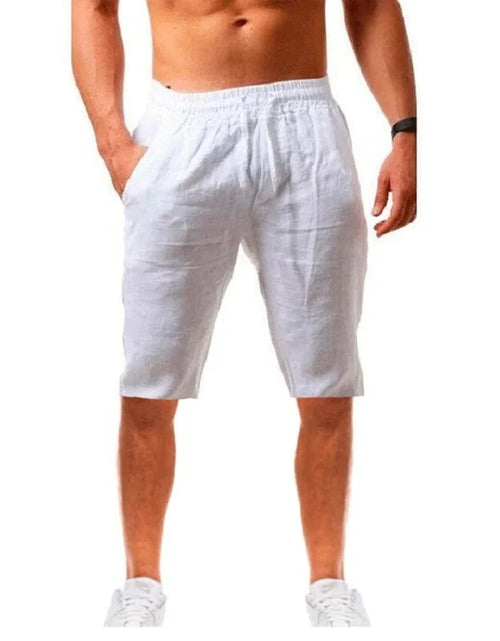 Load image into Gallery viewer, New Men&#39;s Cotton Linen Shorts Pants Male Breathable Solid Color Linen Trousers  S-3XL
