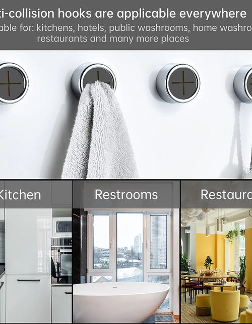 Load image into Gallery viewer, Bathroom Towel Storage Sucker Racks Wall Mounted Self Adhesive
