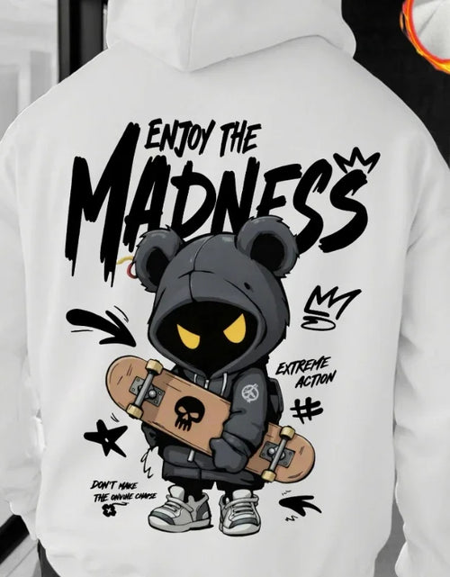 Load image into Gallery viewer, 2026 Men's Casual Street Hooded Sweatshirt-Hand-painted Cartoon Human Figure Letter Pattern Printed Hoodie
