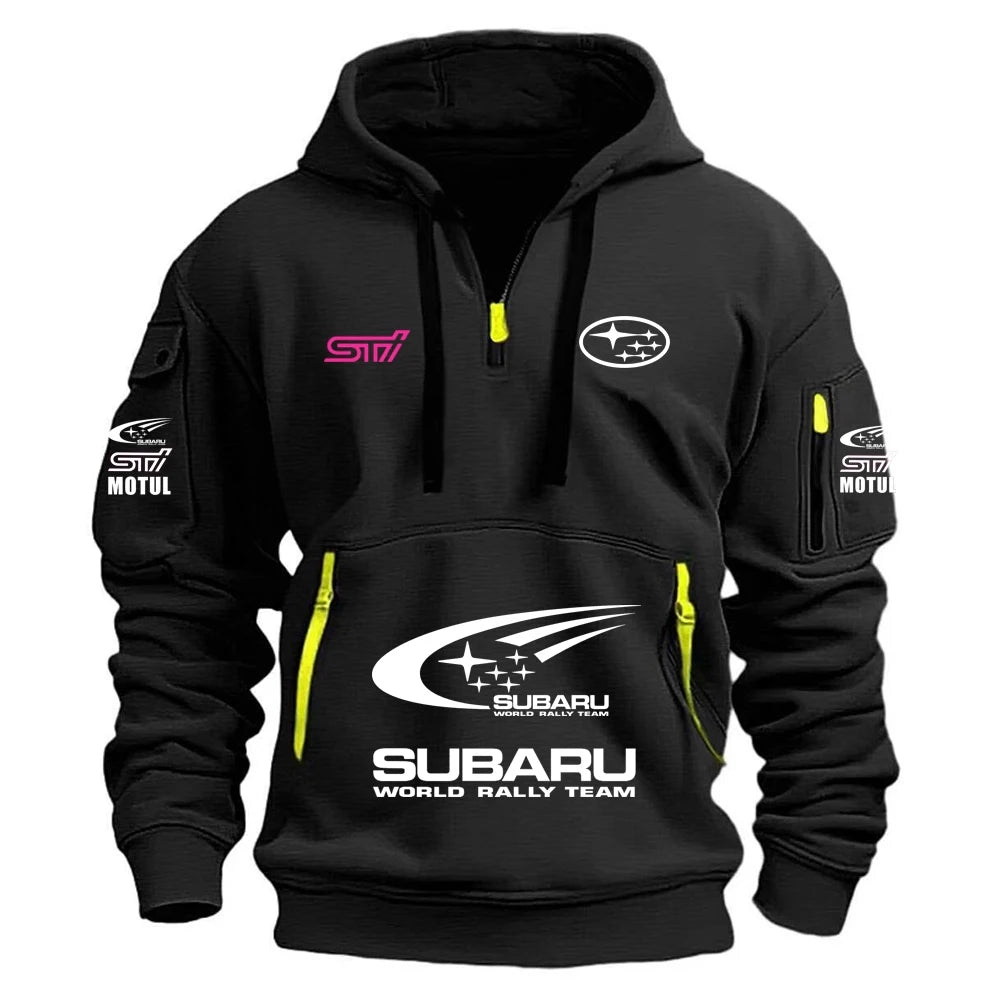 2026 New SUBARU Racing Men's Hooded Pocket Hooded Sports Fleece Hoodie