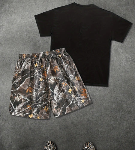 2026 Summer New Men's Short  Set- Street Casual Fashion Soft Comfortable Breathable Lightweight 3D Pattern Print short set
