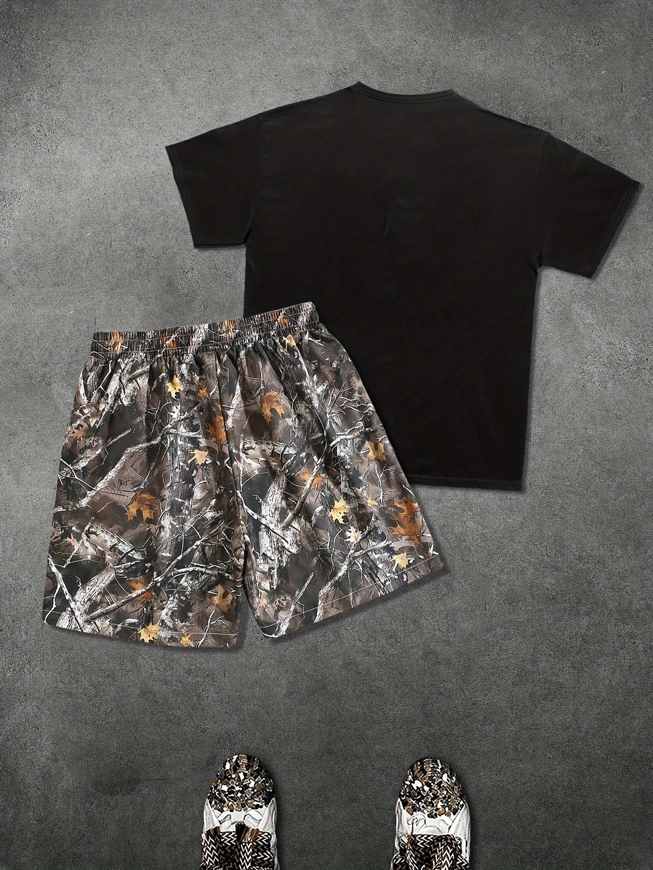 2026 Summer New Men's Short  Set- Street Casual Fashion Soft Comfortable Breathable Lightweight 3D Pattern Print short set