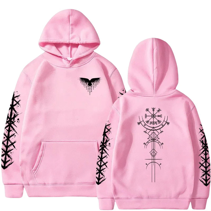 Men's Hoodie High Grade Ancient Viking Rune Pattern Sweatshirt Male