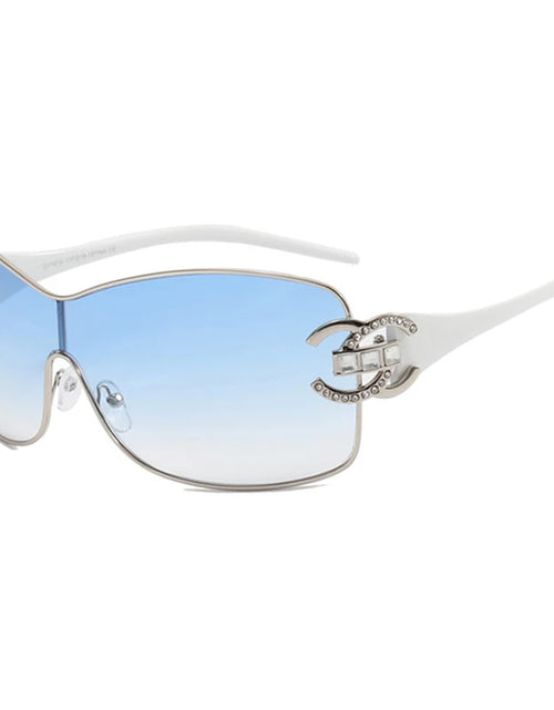 Load image into Gallery viewer, Luxury Rhinestone Oversized One - Piece Frame Y2K Women's Sunglasses Trendy Brand  Eyewear UV400
