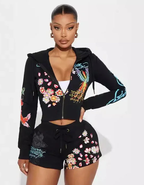 Load image into Gallery viewer, Cross-Border Style Women&#39;s Spring Summer Fashion Casual Short Set
