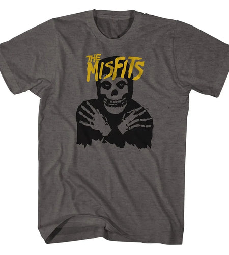 New Fashion Misfits Punk Style Tshirt Retro Street Skull Pattern Men's T-shirt