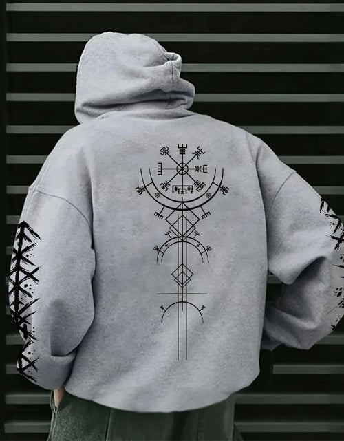 Load image into Gallery viewer, Men's Hoodie High Grade Ancient Viking Rune Pattern Sweatshirt Male
