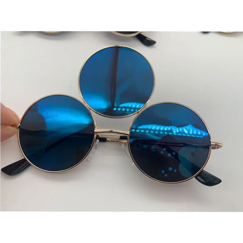 New 2025 Sunglasses Third Lenses 3 Eyes Round Women Metal Vintage Sun Glasses For Men Fashion Eyewear Shades Party UV400