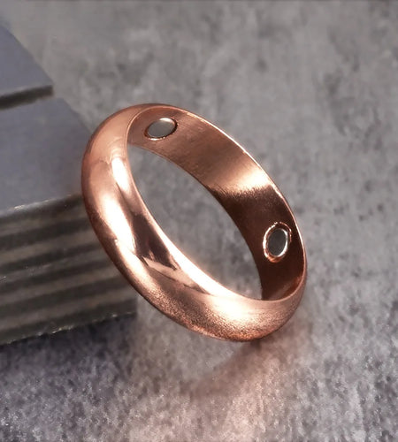 Pure Copper Magnetic Rings for Women Men Health Energy Finger Open Cuff Adjustable Jewelry Resizable