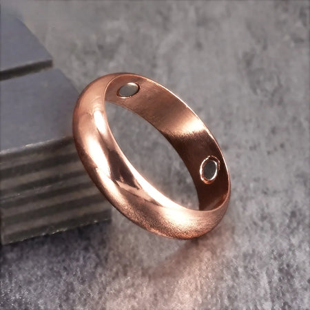 Pure Copper Magnetic Rings for Women Men Health Energy Finger Open Cuff Adjustable Jewelry Resizable