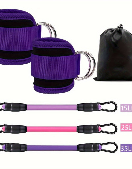 Load image into Gallery viewer, 5pcs Ankle Resistance Bands, Ankle Bands For Working Out With Cuffs, Resistance Bands For Leg &amp; Butt Training, Ankle Straps With Exercise Bands
