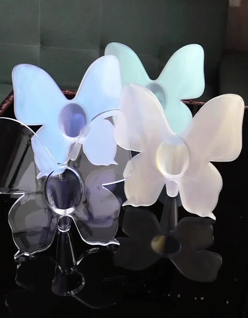 Load image into Gallery viewer, Butterfly Photo Frame Vase - Acrylic Square Floral Holder with Illuminated Wings, Battery-Free Decorative Art  Translucent Material
