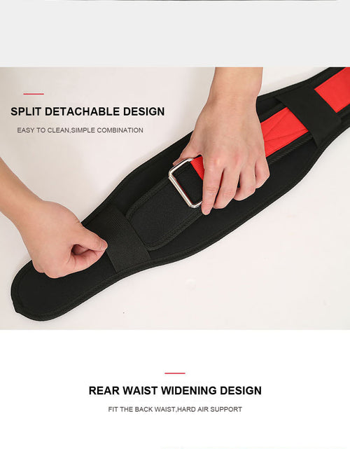 Load image into Gallery viewer, [Heavy Duty Weightlifting Belt]  Adjustable Weightlifting Belt for Men &amp; Women - Pull-On Closure, Breathable Mesh, Ergonomic Design for Squats, Deadlifts, Gym Training - Black/Red/Yellow, Core Support, Sleek Sporty Look
