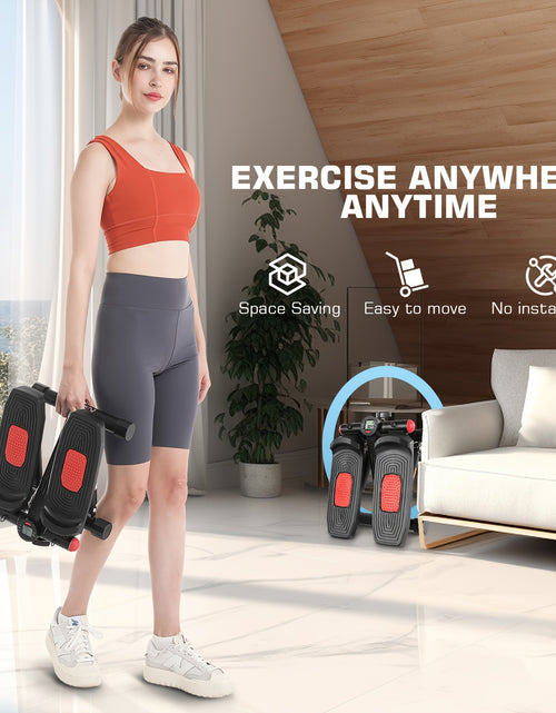 Load image into Gallery viewer, Lightweight Fitness Stepper With 2pcs Resistance Bands, Pedal Exerciser With LCD Monitor, Max Weight 250LBs
