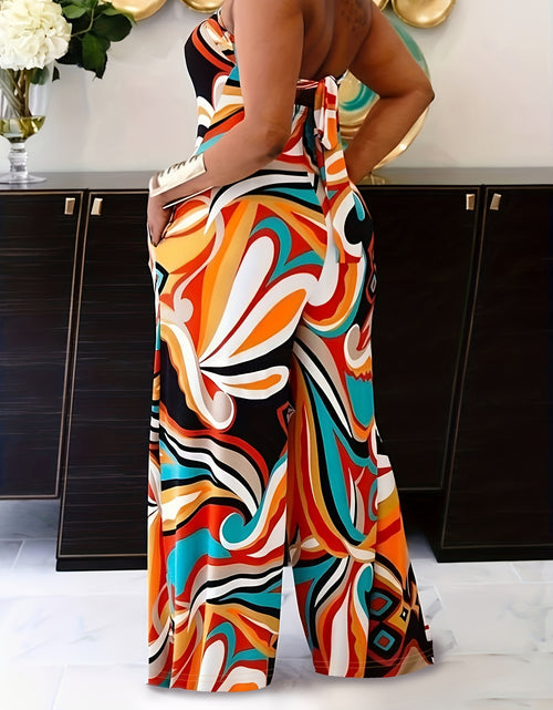 Load image into Gallery viewer, Women Elegant Jumpsuits, Colorful Bandeau Tops, Straight Pants, Sleeveless Loose Trousers
