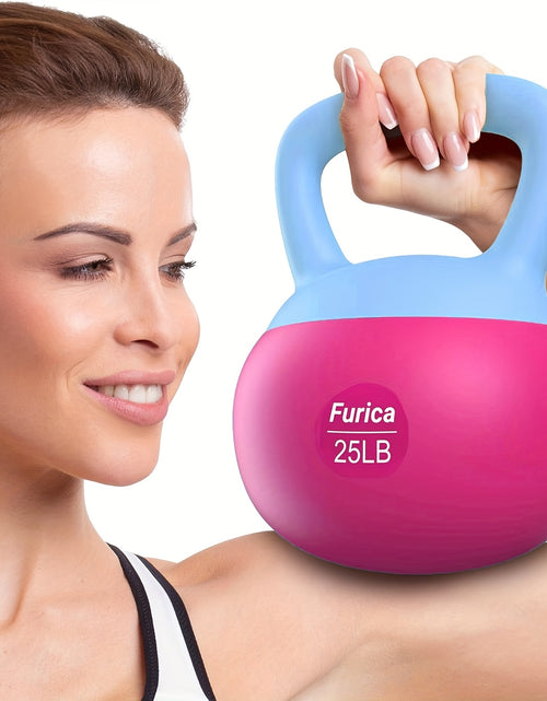 Load image into Gallery viewer, [Rose Red Soft Kettlebell] 1pc Rose Red Soft PE Polyethylene Kettlebell - 5-30LB, Enhancing Strength, Suitable for Home Fitness and Gym
