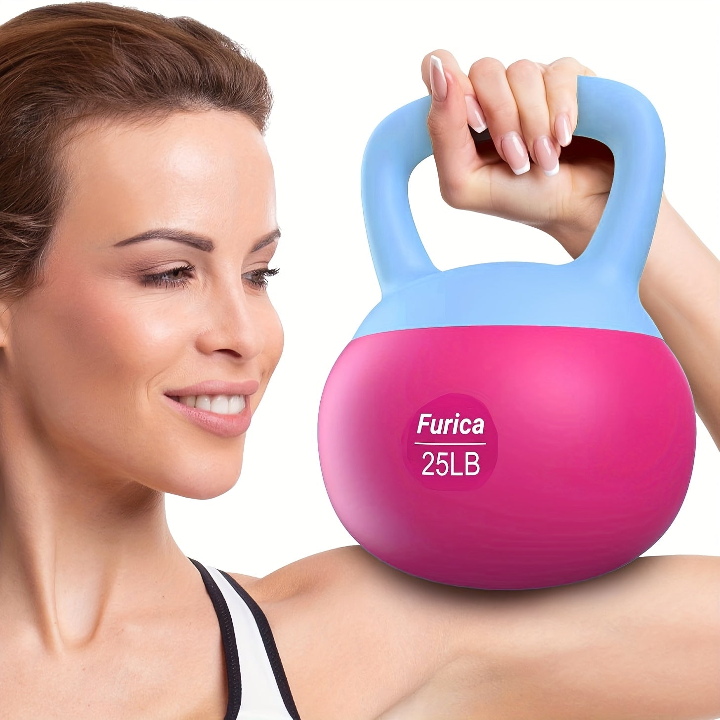 [Rose Red Soft Kettlebell] 1pc Rose Red Soft PE Polyethylene Kettlebell - 5-30LB, Enhancing Strength, Suitable for Home Fitness and Gym