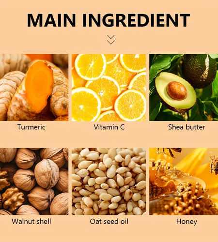 Turmeric Lip Scrub - Vitamin C & Honey Infused, Super Moisturizing Pink Lips, Gentle Exfoliation for Soft & Smooth Lips, All Skin Types, Natural Ingredients, Natural Beauty Product | Gentle Exfoliation | Moisturizing Ingredie