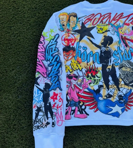 Casual Hip-Hop Inspired High Street Fashion Brand Loose Long-Sleeve Top for Men