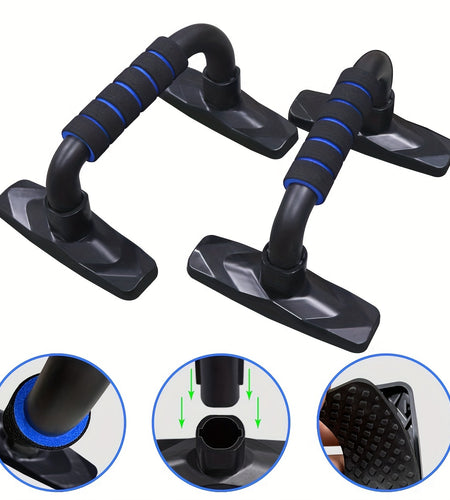 1 Pair Ergonomic Push-Up Bars for Men - Non-Slip, Portable Strength Training Stands with Textured Grip, 300 lbs Capacity, Ideal for Home & Gym Workouts, Easy Assembly, Gym Accessories