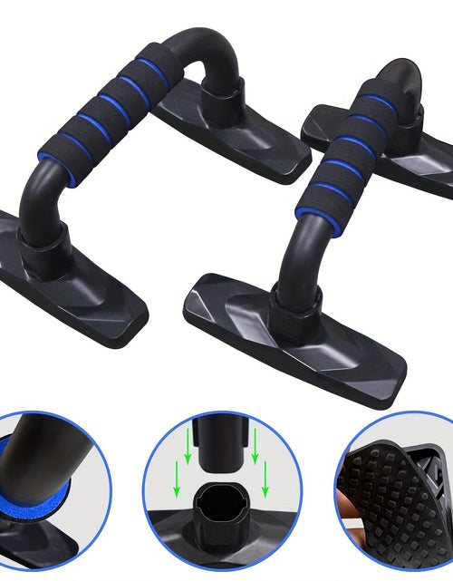 Load image into Gallery viewer, 1 Pair Ergonomic Push-Up Bars for Men - Non-Slip, Portable Strength Training Stands with Textured Grip, 300 lbs Capacity, Ideal for Home &amp; Gym Workouts, Easy Assembly, Gym Accessories
