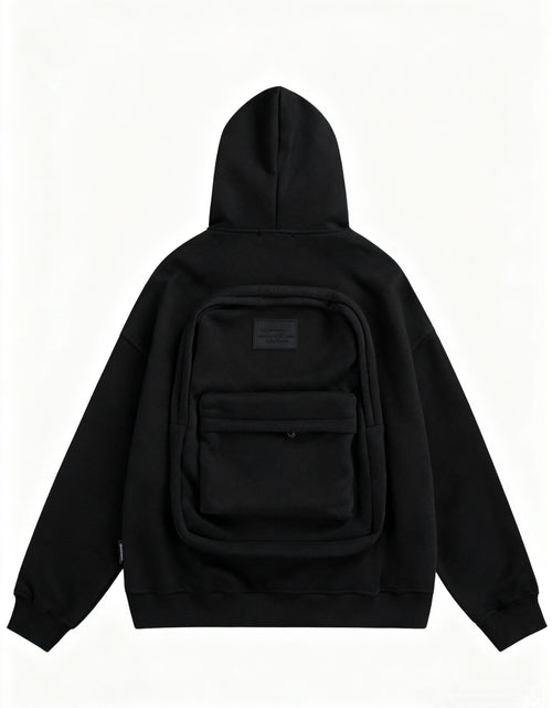 Load image into Gallery viewer, Men&#39;s 3D  Sweater Coat Jacket with Built-In Schoolbag Pocket - Oversized Hoodie Style, Machine Washable Winter Coat for Casual &amp; Professional Wear, Backpack-Free Outerwear (No Belt/Tie)
