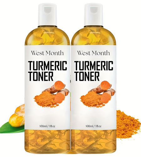 Turmeric Brightening Toner, Moisturizing Hydrating Toner, Collagen And Mint Leaf Extract, Facial Skincare 100ml * 4/2/1Pcs