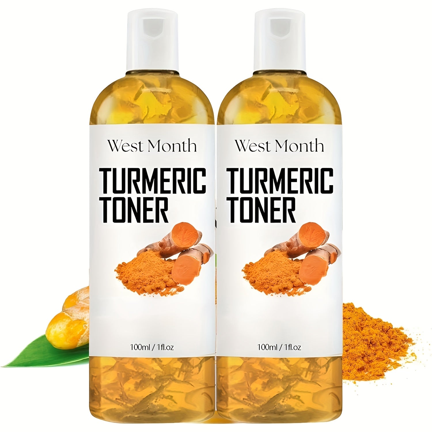 Turmeric Brightening Toner, Moisturizing Hydrating Toner, Collagen And Mint Leaf Extract, Facial Skincare 100ml * 4/2/1Pcs