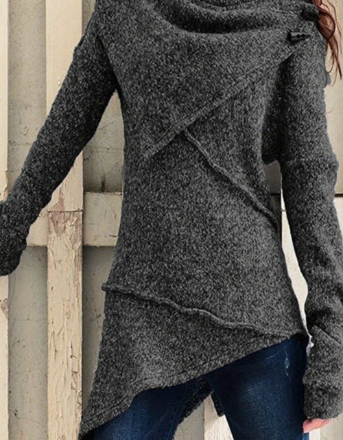 Load image into Gallery viewer, Elegant Women&#39;s Sweater Jacket - Machine Washable, Warm Material, Stylish Pullover - Fall/Winter Outerwear, Modern Knitwear, Women&#39;s Clothing
