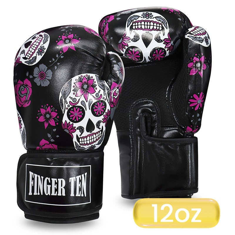 Premium Protective Boxing Gloves For Women 1Pair for Punching Sparring Kickboxing MMA Training, Stylish Comfort Heavy Bag Glove Sizes 10 12 14oz for Women