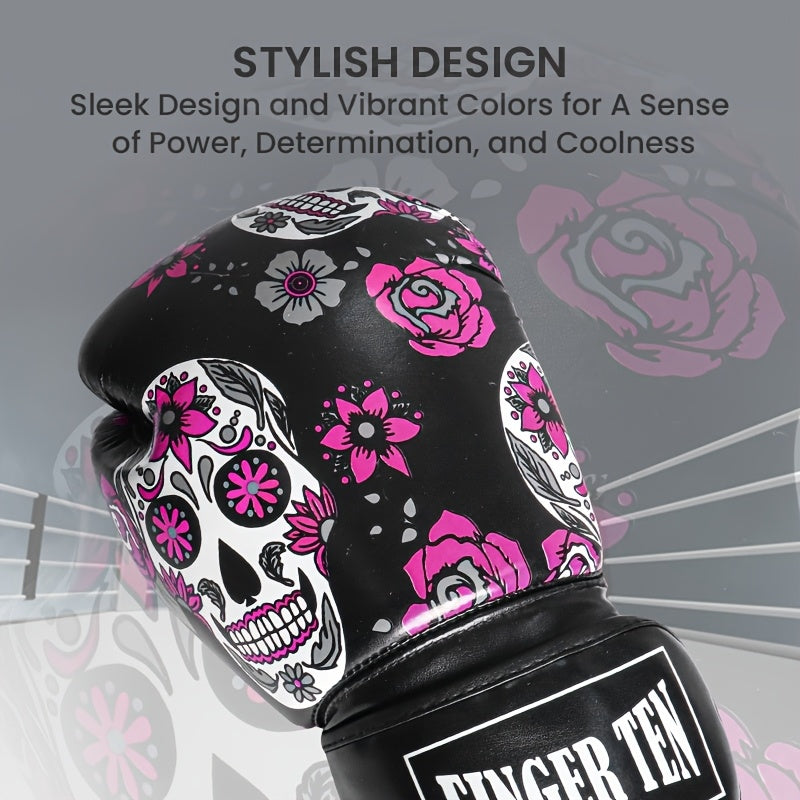 Premium Protective Boxing Gloves For Women 1Pair for Punching Sparring Kickboxing MMA Training, Stylish Comfort Heavy Bag Glove Sizes 10 12 14oz for Women