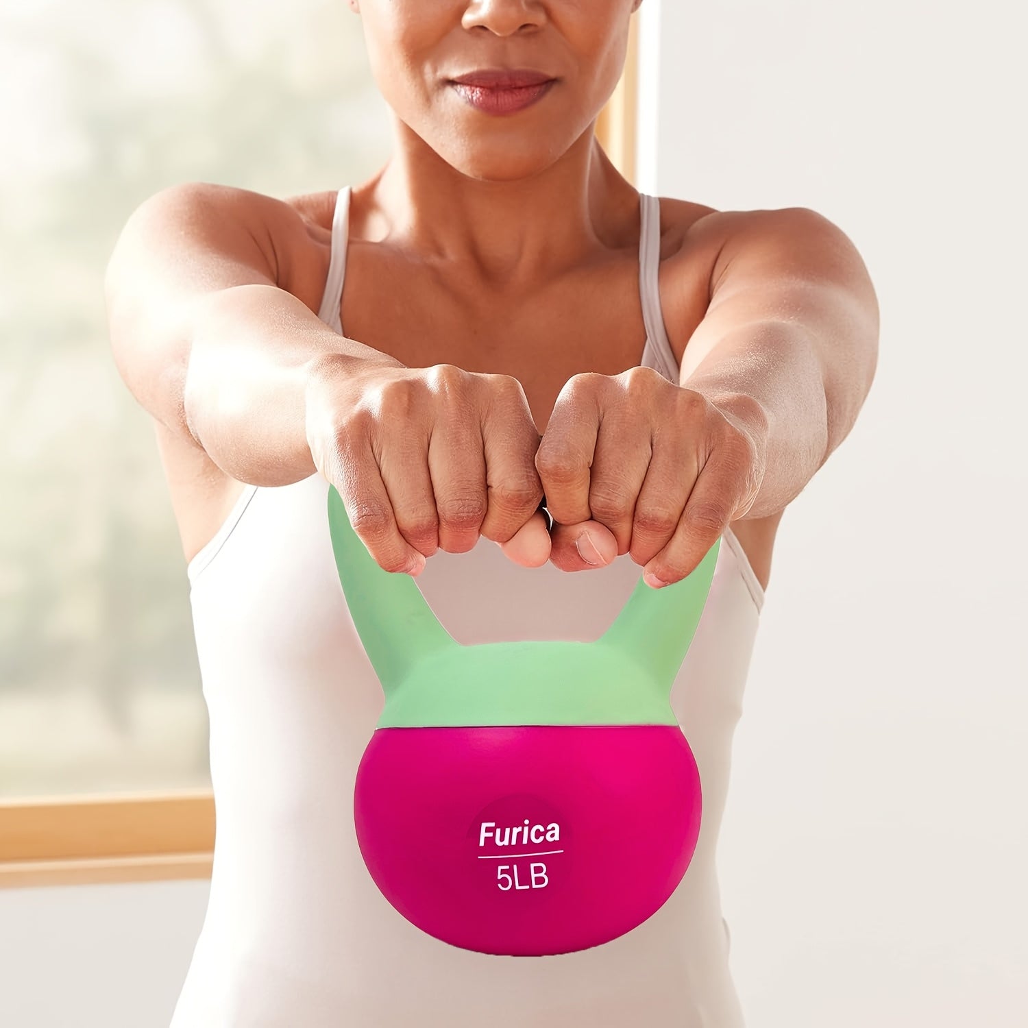 [Rose Red Soft Kettlebell] 1pc Rose Red Soft PE Polyethylene Kettlebell - 5-30LB, Enhancing Strength, Suitable for Home Fitness and Gym