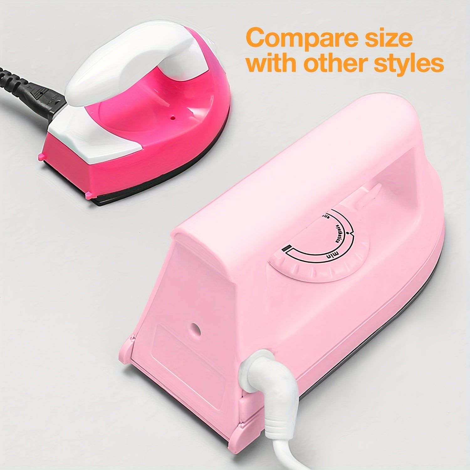 [Portable Mini Iron Heat Press] Mini 1pc Craft Iron Heat Press - 400W Portable Iron with Charging Base - Ideal for DIY T-Shirts, Shoes, Bags & Vinyl Projects