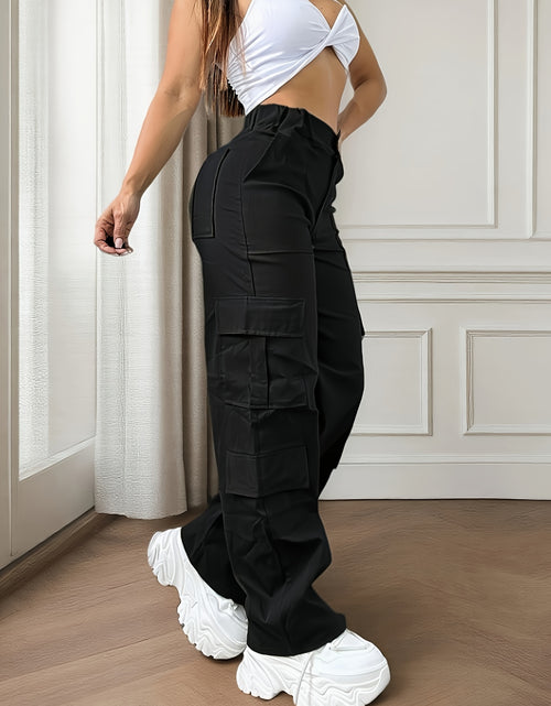 Load image into Gallery viewer, Women High-Waisted Stretch Pants with Multiple Pockets - Casual &amp; Versatile, Butt-Lifting Design, Spring/Summer/Fall, High Waisted Pants
