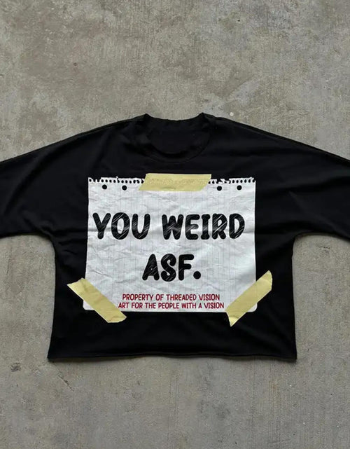 Load image into Gallery viewer, Men&#39;s 100% Cotton  Retro Oversized T-Shirt - Black &amp; Yellow Artist Print Short Sleeve Round Neck Casual Streetwear Tee with Music Producer Style Slogan
