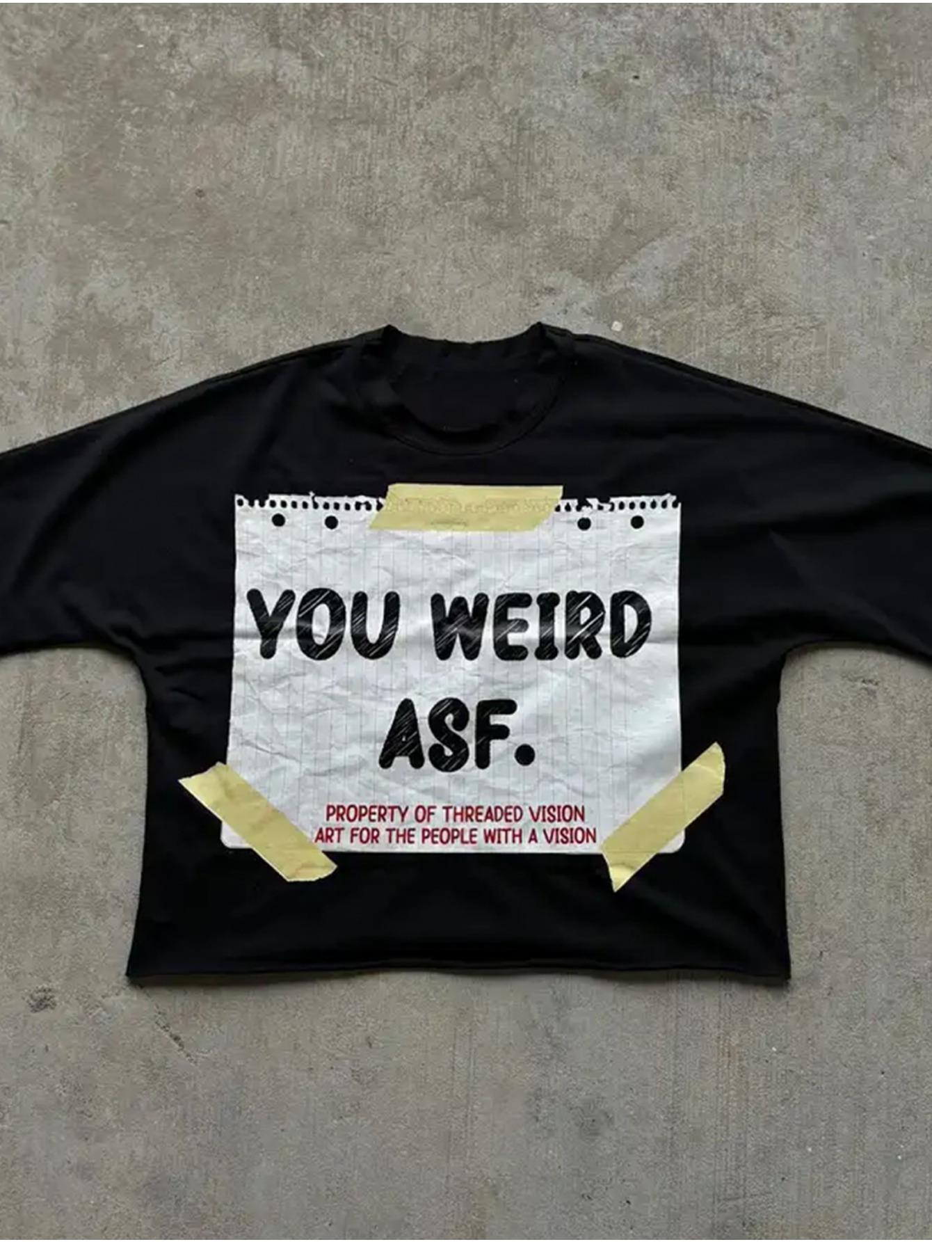 Men's 100% Cotton  Retro Oversized T-Shirt - Black & Yellow Artist Print Short Sleeve Round Neck Casual Streetwear Tee with Music Producer Style Slogan