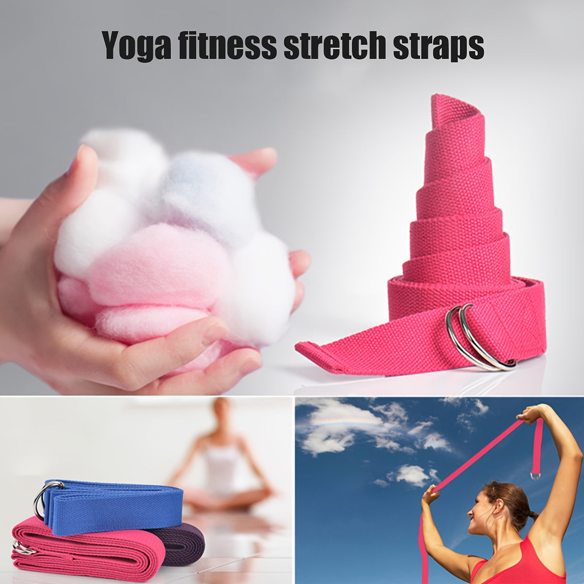 11pcs Yoga Fitness Set, Elastic Band, Latex Hip Band, Latex Resistance Band, Yoga Ball, Stretching Band, for Pilates, Abdominal Band for Hip Exercise, Yoga Ball for Stretching
