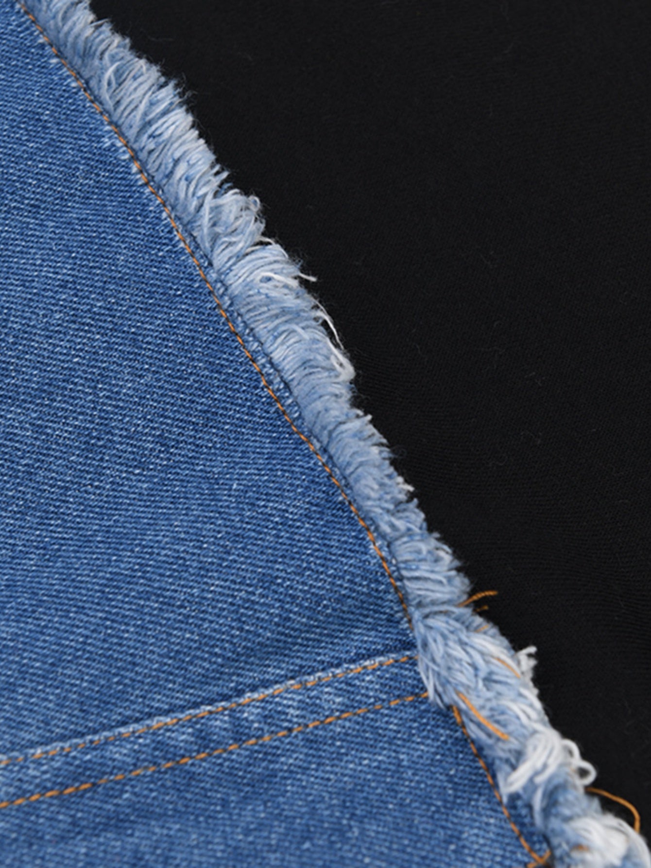 Women's Oversized Denim Patchwork Jacket-like Top - Casual Long Sleeve Crew Neck Blazer with Asymmetrical Collar, Fringe-Free Patchwork Design (No Chest Padding), All-Season Versatile Wear, Hand Washable Jeans-Inspired Blouse