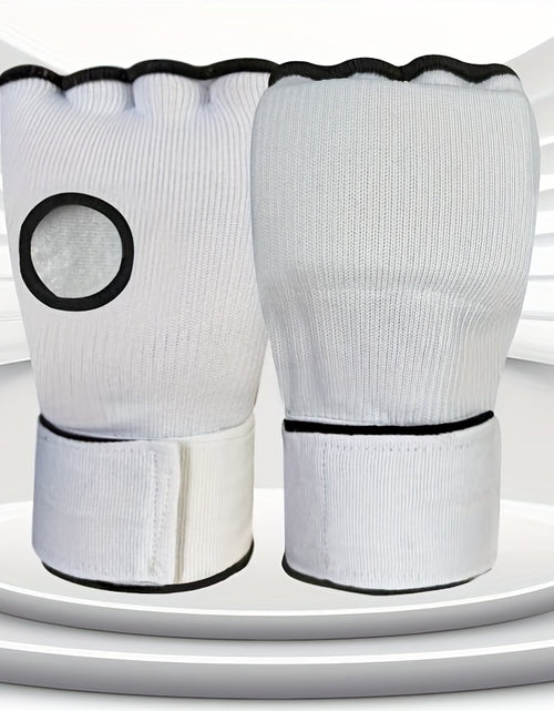 Load image into Gallery viewer, Martial Arts Training Gloves, Heavy-Duty Hook &amp; Loop Closure No-Pad Combat Gloves, Reinforced Fist for Karate Taekwondo Boxing Sanda, Multi-Color Options Black/Red/Blue, Fitness Fighting Gloves
