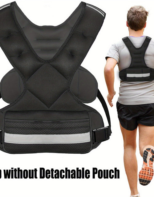 Load image into Gallery viewer, Weighted Vest  6lb/25lb/30lb/46lb with Reflective Stripe &amp; Adjustable Detachable Pouch - Unisex Workout Vest for Strength Training, Running, Walking, Jogging - Deeper Back Mesh Pocket, Ideal for Men &amp; Women
