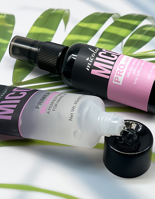 Load image into Gallery viewer, HD Long-Lasting MICO 2pcs Makeup Primer and Setting Duo - Pore Minimizing, Color Enhancing, Smooth Finish - White Shade, Under 1 fl oz
