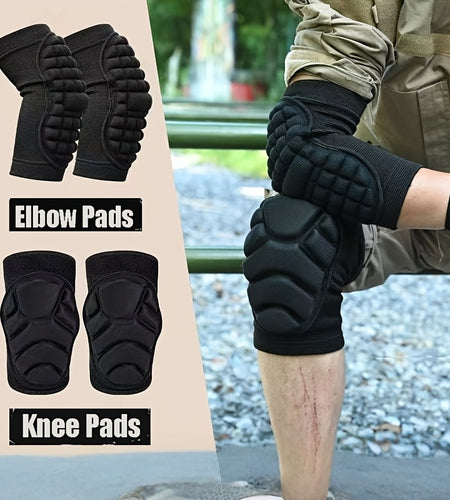 2pcs/4pcs Universal Men's and Women's Knee and Elbow Equipment Set - Adjustable cushioning pads, made of moisture-wicking fabric | Suitable for all-day comfortable experiences during training, yoga, hiking, sports and heavy p