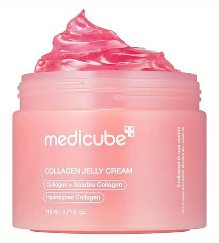 Medicube Collagen Jelly Cream - Hydrating & Firming Face Moisturizer with Niacinamide & Hydrolyzed Collagen, 24-Hour Glow & Lift, Plant-Based Squalane, Unscented, All Skin Types, 3.7 fl oz, Beauty Essentials | Hydrating Moist